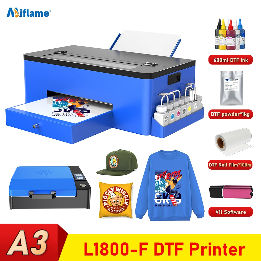 A3 DTF Printer For Epson R1390 L1800 A3 impresora DTF Directly to Film Transfer Printer T shirt Printer For all Fabric DIY Print