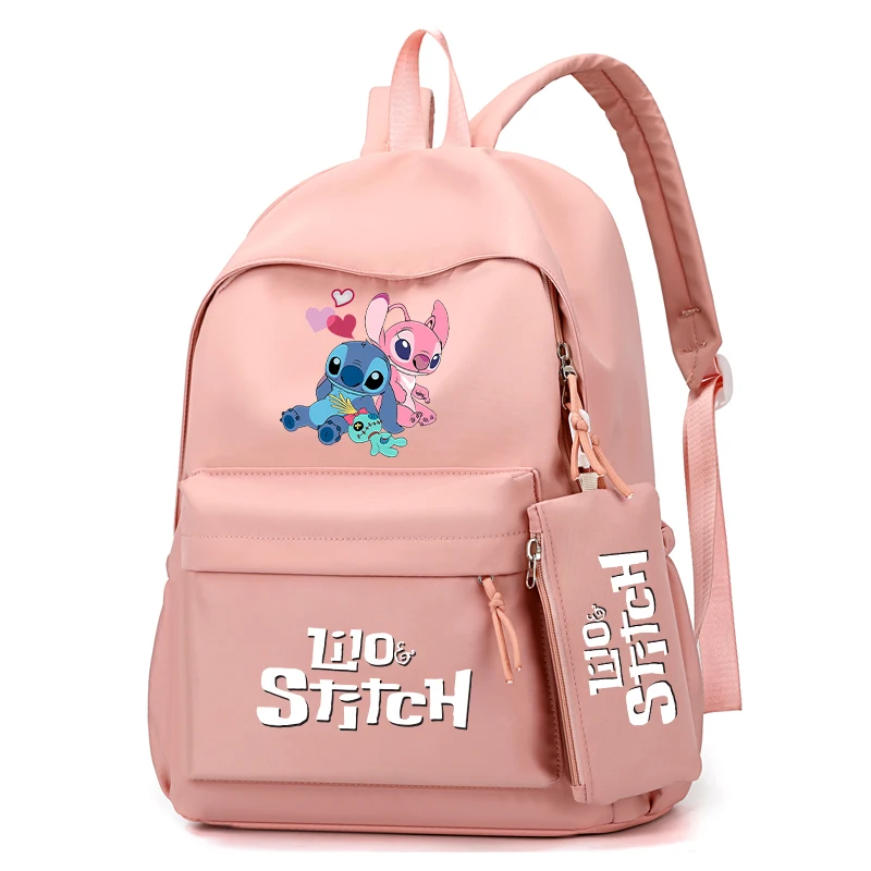 3 sztuk/zestaw plecak z motywem Stitch Disney Lilo z torbą na Lunch dla kobiet studencka torba na książki nastolatki torby szkolne wygodne zestawy