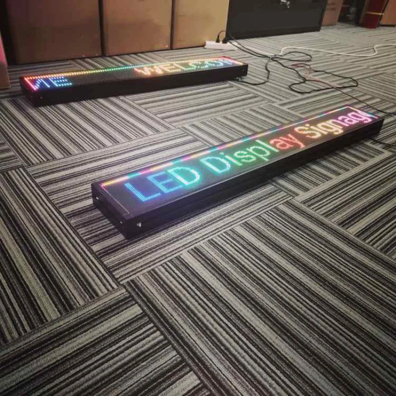 Customized. P4 Led Sign Screen Programmable Message Board Led Billboard Foldable Stand Multiple Color Multi-Language Screen