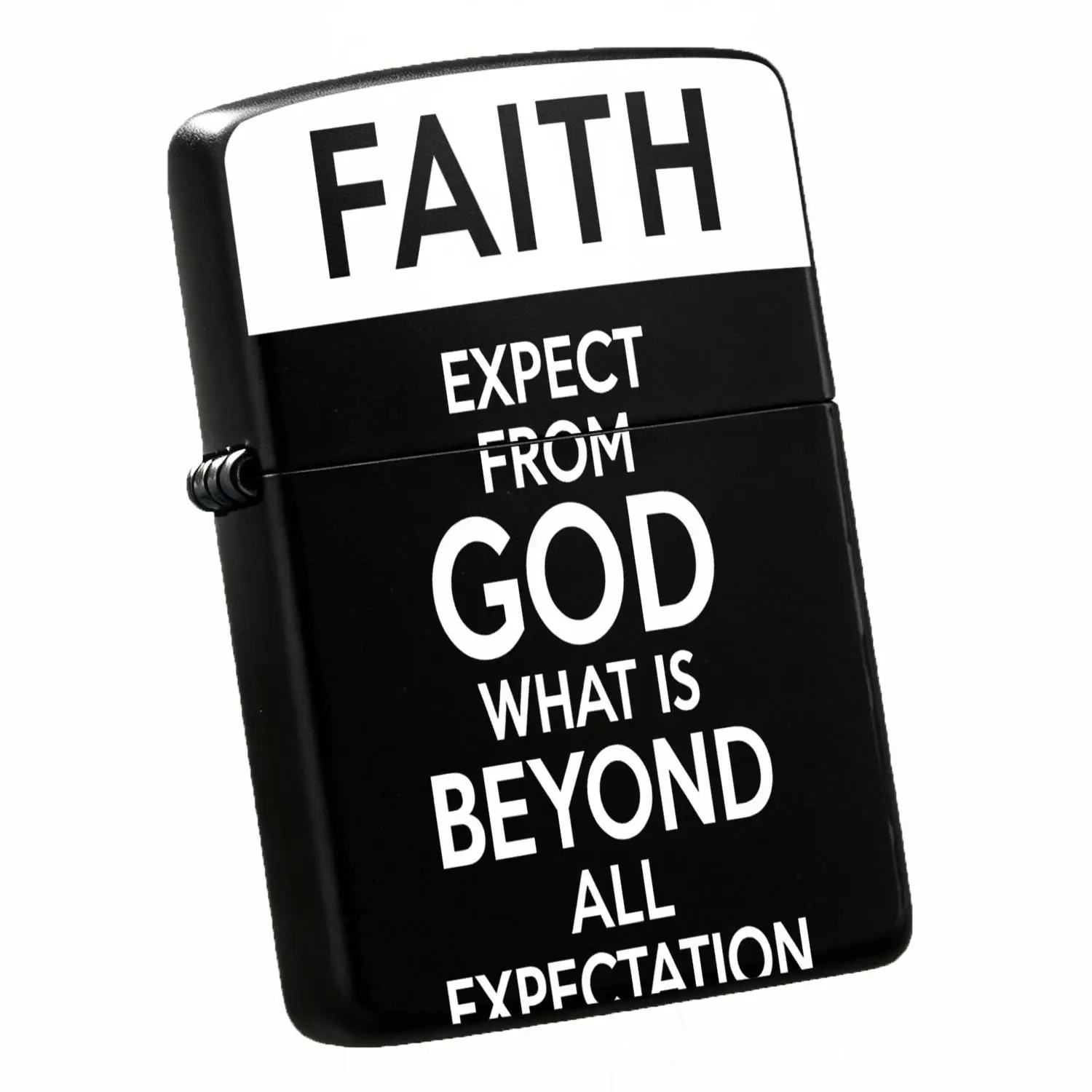 Faith Inspirational Lighter Expect From God Beyond All Expectation Versatile Lighter For Daily Use Outdoor Camping Travel Home Carrying Elegant Practical Nice Gift For Friends Family Members Positive Belief Themed Porta A Humorous And Inter