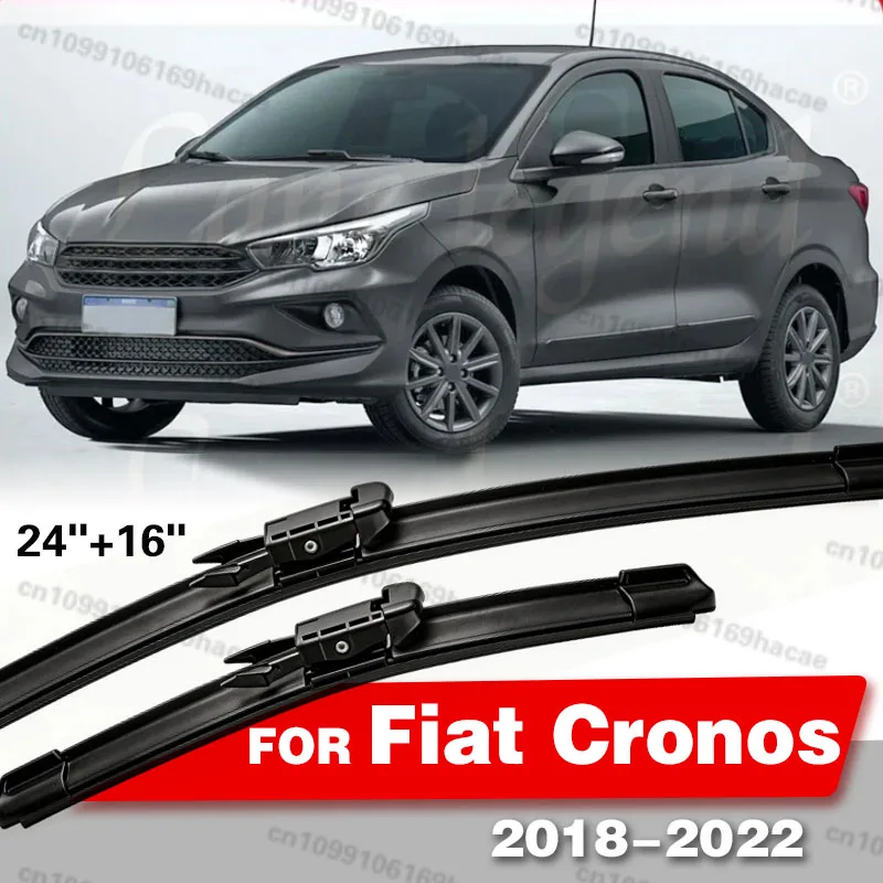 

Wiper Front Wiper Blades For Fiat Cronos 2018 2019 2020 2021 2022 Windshield Windscreen Window Brushes Car Accessories 24''+16''