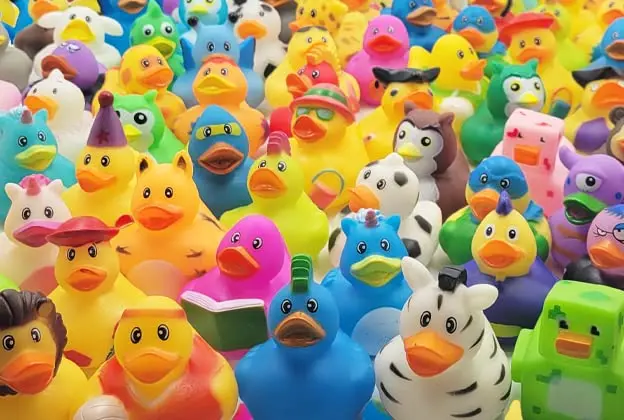 Assorted Rubber Duck Toy for Kids and Toddler,Bath, Birthday, Baby Shower, Classroom,Summer Beach and Pool Activity,2in, 50PCs