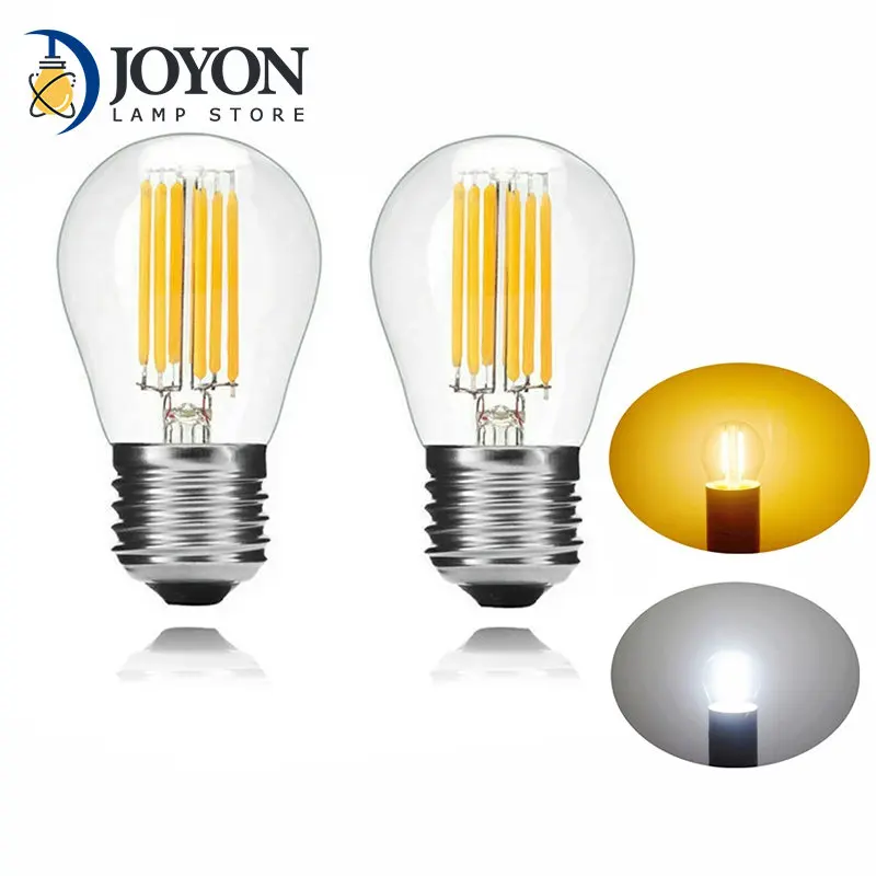 

LED Candle Bulb G45 Vintage Lamp E14 LED E27 AC220V 240V LED Globe 2W 4W Filament Edison LED Light Bulbs