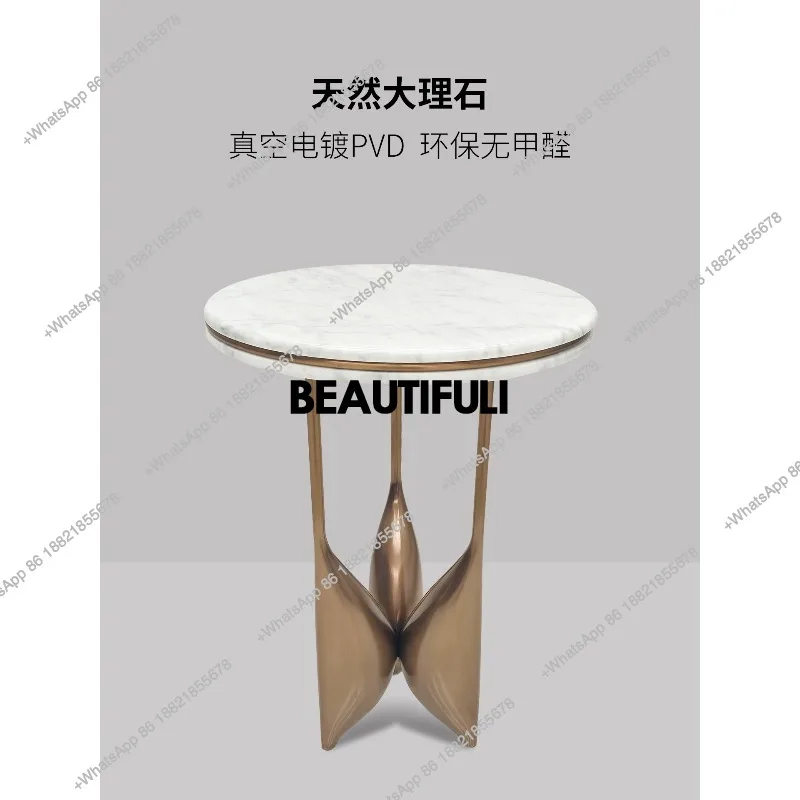 Italian minimalist sofa side table mobile living room round table small coffee table creative designer light luxury corner