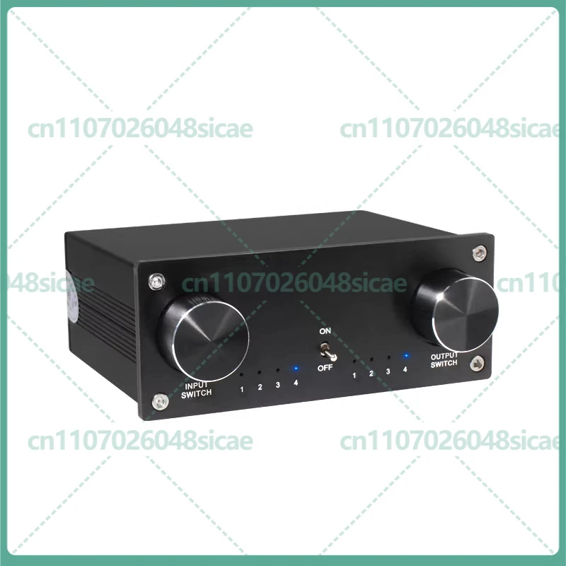 

4 Port Input 4 Output Lossless audio signal Switcher Switch Selector Box Sound HiFi Splitter With RCA DC12V