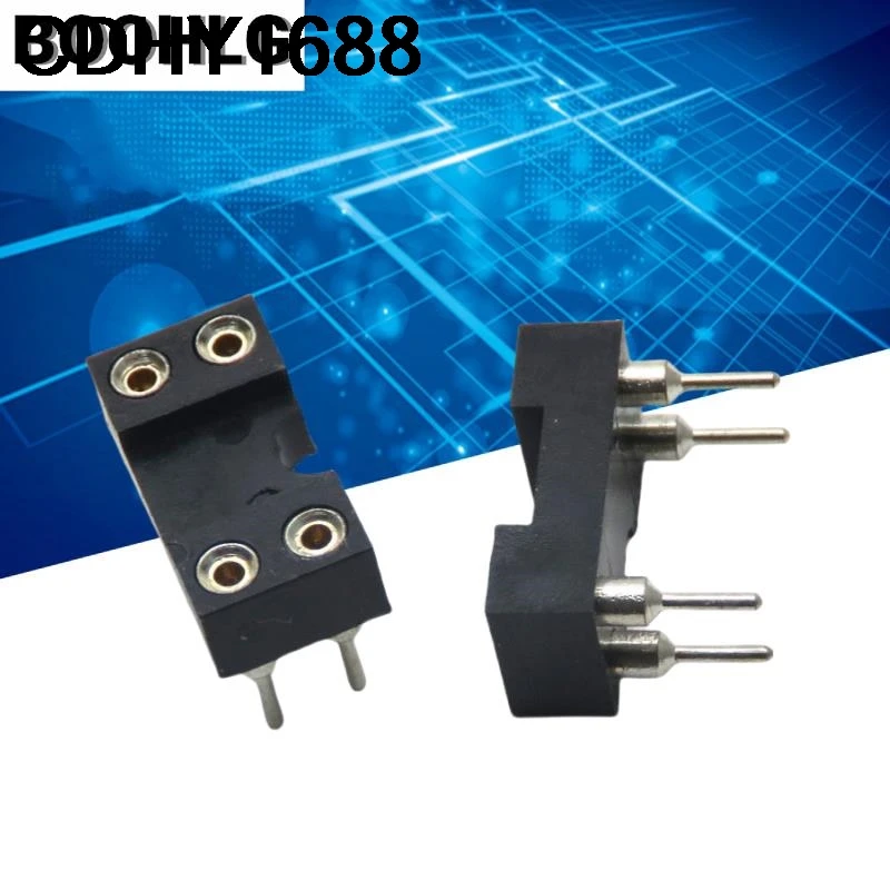 10pcs DIP4 IC 라운드 홀 소켓 4P DIP 칩 테스트 홀더 어댑터 4 핀 dip-4 DIP 4PIN 2.54MM 피치 커넥터