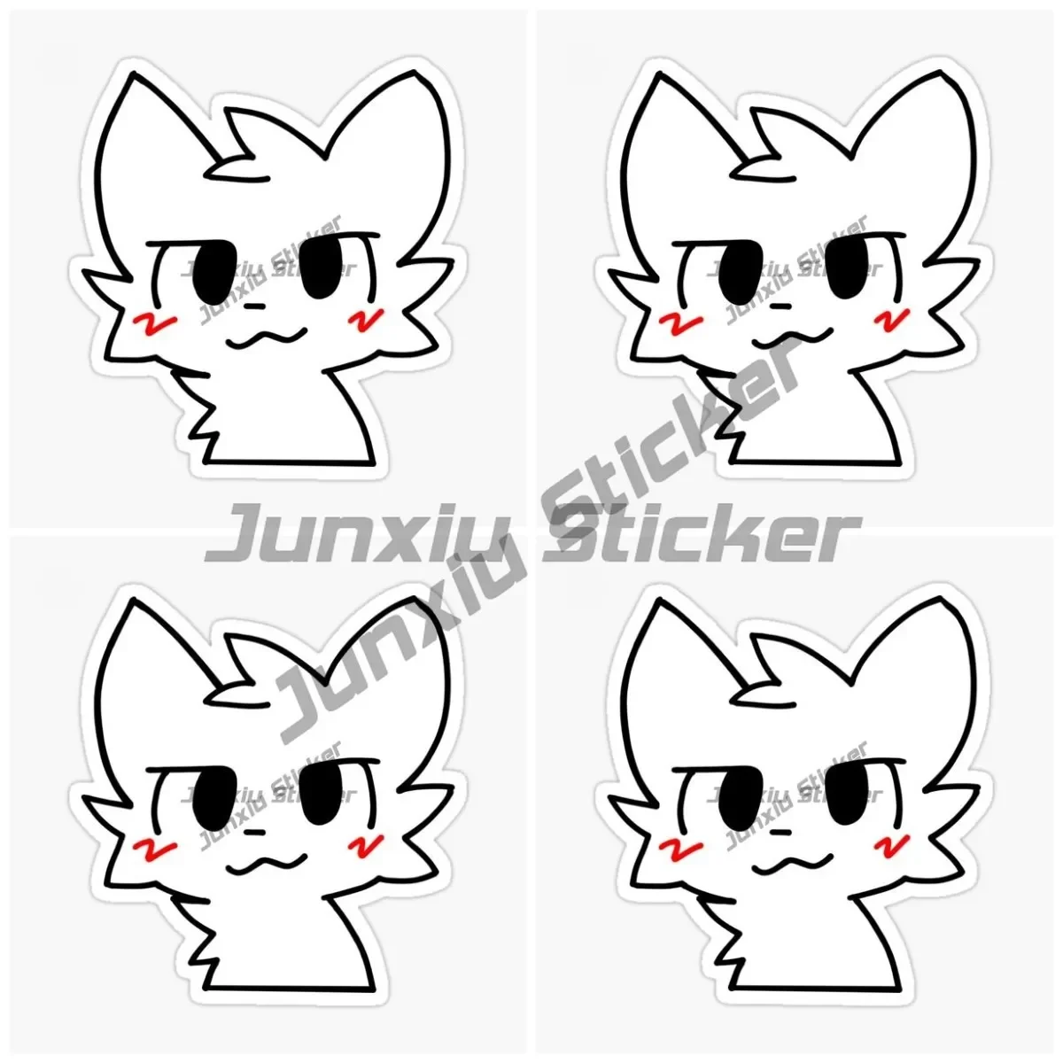 

Blushing Cat Stickers for Bumper Home Living Room Room Decor Car Cute Funny Luggage Cartoon Kid Laptop Wall Water Decals