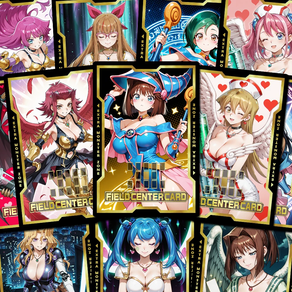 

40 шт./компл. YGO Female Duelist полевые центральные карты Alexis Akiza Kotori аниме серии девушка главный герой коллекция блестящая бумажная карта