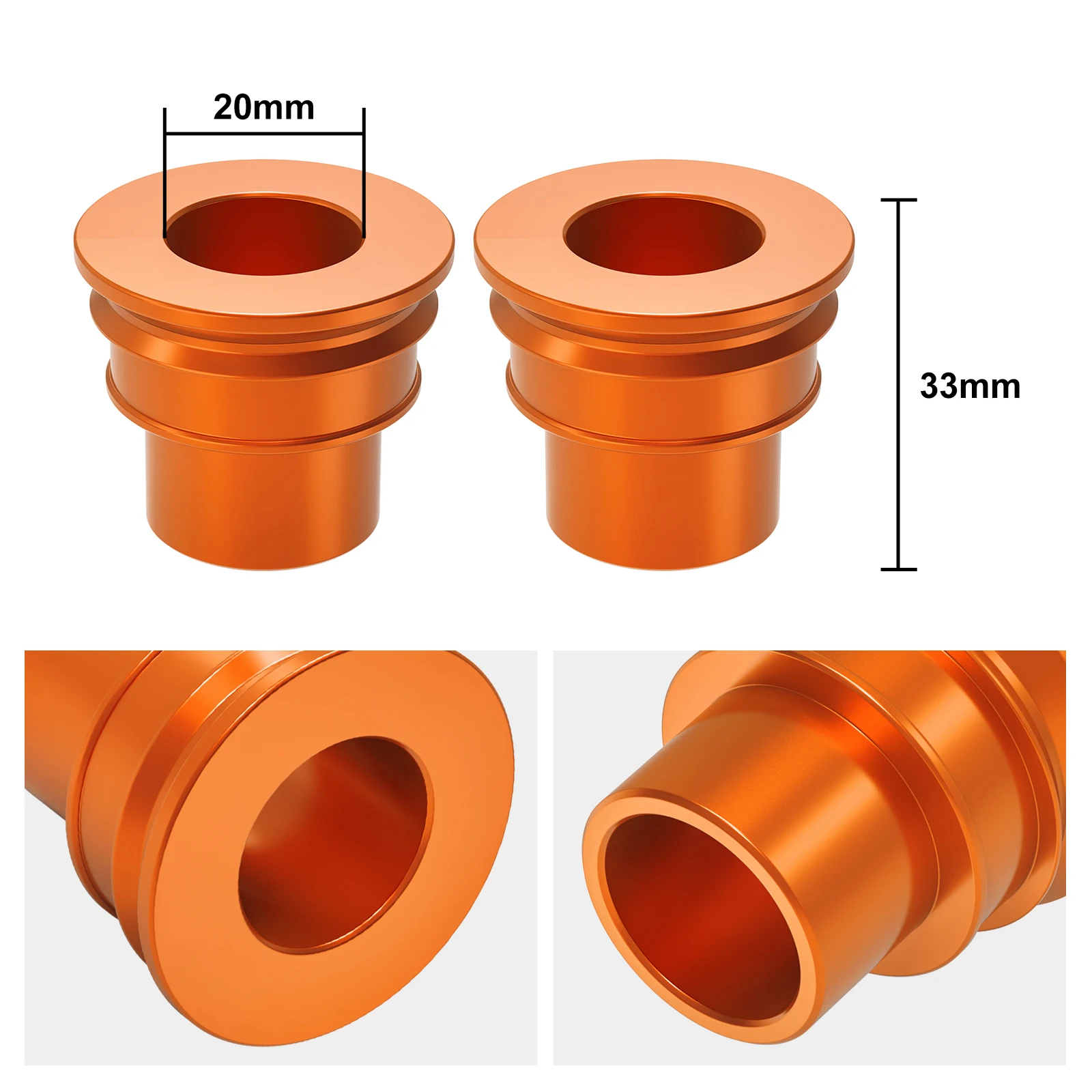 

For KTM EXC 300 2003-2023 EXC EXC-F XCW EXC-W 125 250 300 350 450 500 20MM Rear Wheel Spacers Hub Collars SX SXF XCF 2003-2012