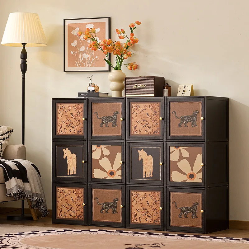 Large capacity lattice cabinet storage basket storage box sorting locker storage