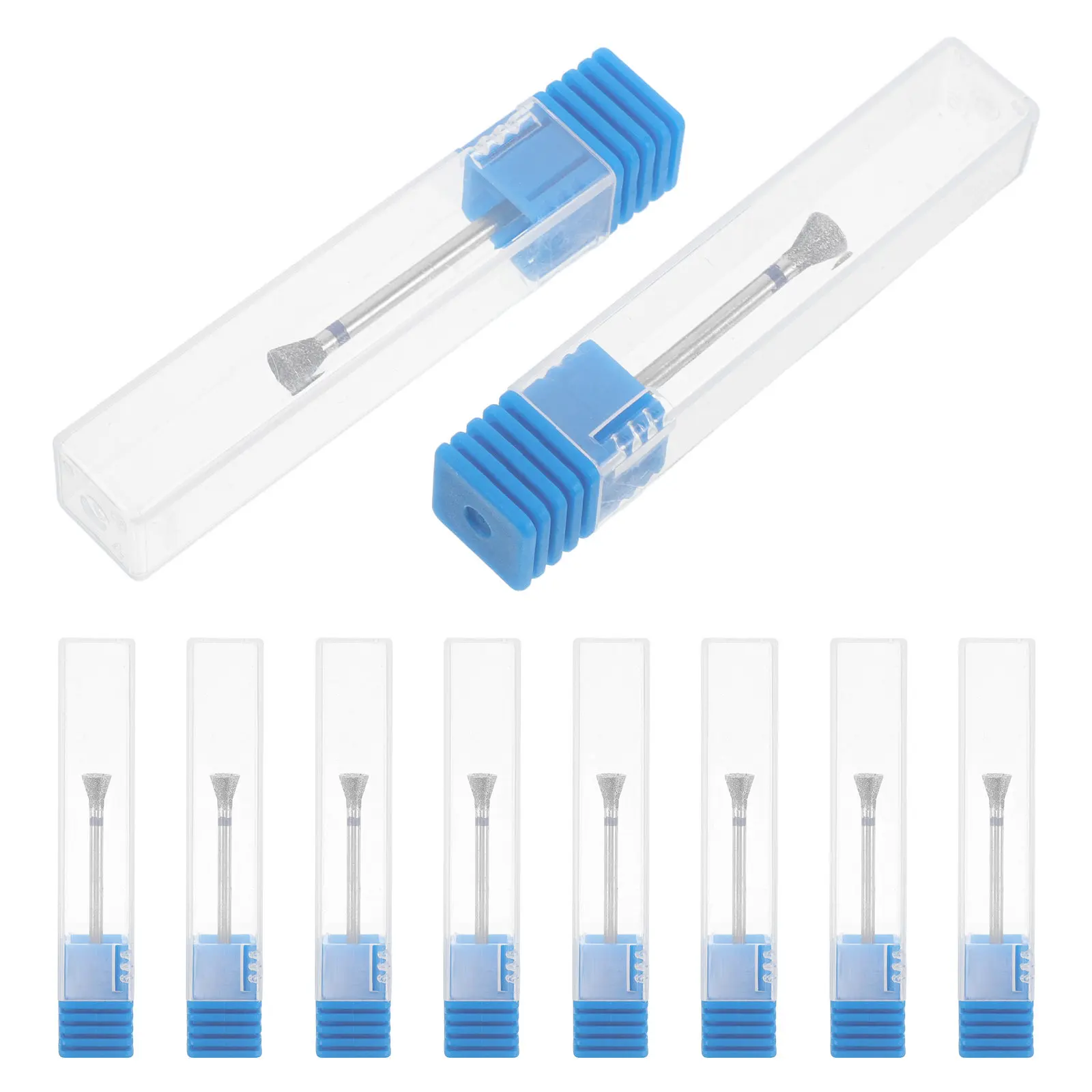 

10Pcs Steel Nail Drill Bits Set Tungsten Steel Professional Cuticle Drill Bits for Russian Manicure Cuticle Removal Smoothing