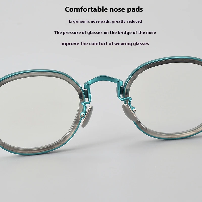 Gafas de titanio puro de marca de lujo, gafas graduadas personalizadas para miopía, lentes de lectura multifocales súper Retro, montura de gafas