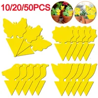 50-10Pcs Sticky Traps Fruit Fly Trap Yellow Sticky Bug Trap for Indoor Outdoor Use Insect Pest Control Garden Strong Glue Plant