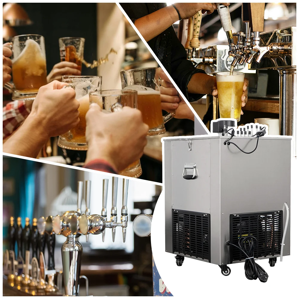 Bestselling Stainless Steel 6 Lines Instant Ice Bank Cooler 120l/H Draft Beer Chiller Machine Food Grade for Bar Pub