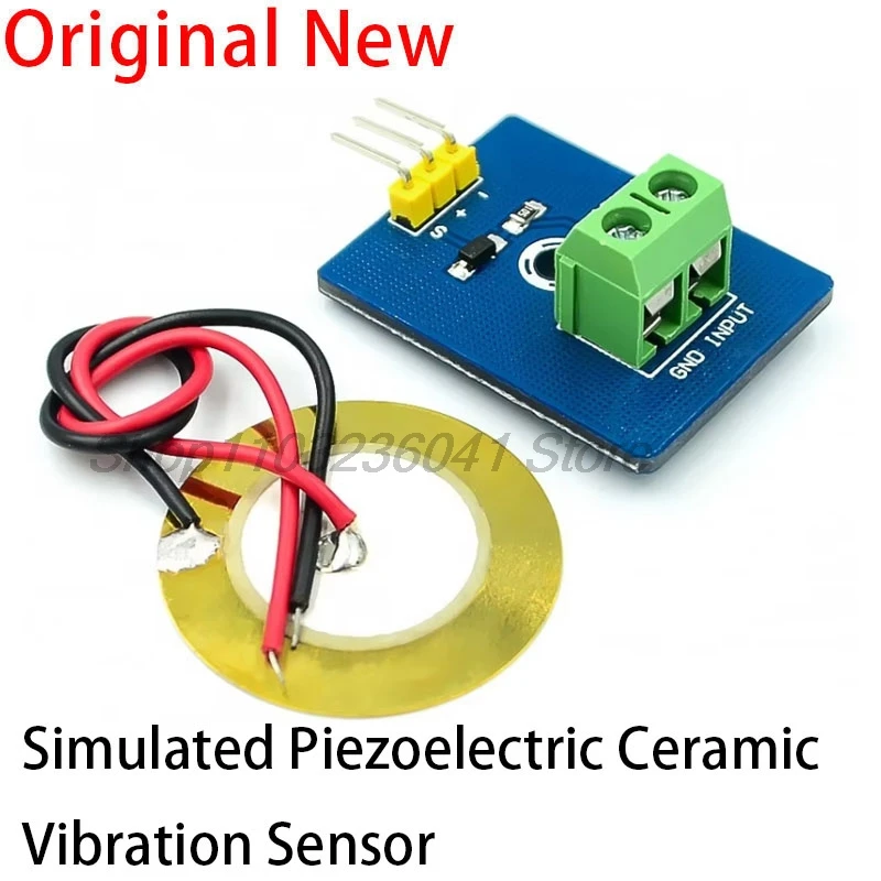5PCS/lot Drum Simulate Piezoelectric Sensor Analog Ceramic Vibration Sensor Module Piezoelectricity For Arduino DIY KIT
