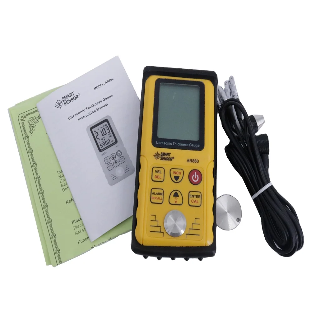 Smart Sensor AR860 Ultrasonics Thickness Gauge Measuring Range 1.0-300.0mm(Steel)