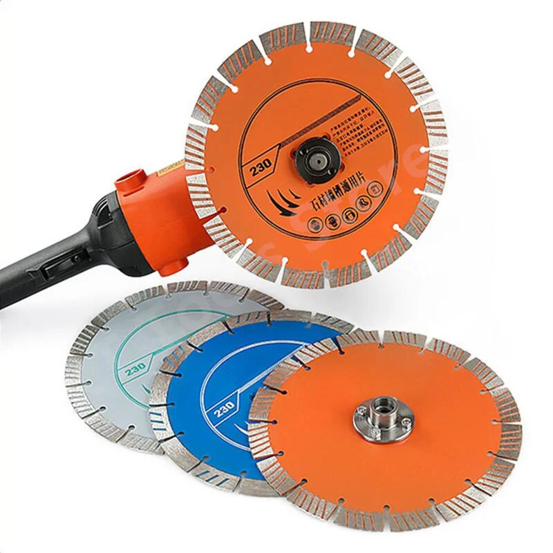 1PC 230mm 9 Inch Diamond Turbo Saw Blade with Slant Protection Teeth for Stone Marble Granite Concrete Cutting Wheel Disc Tools
