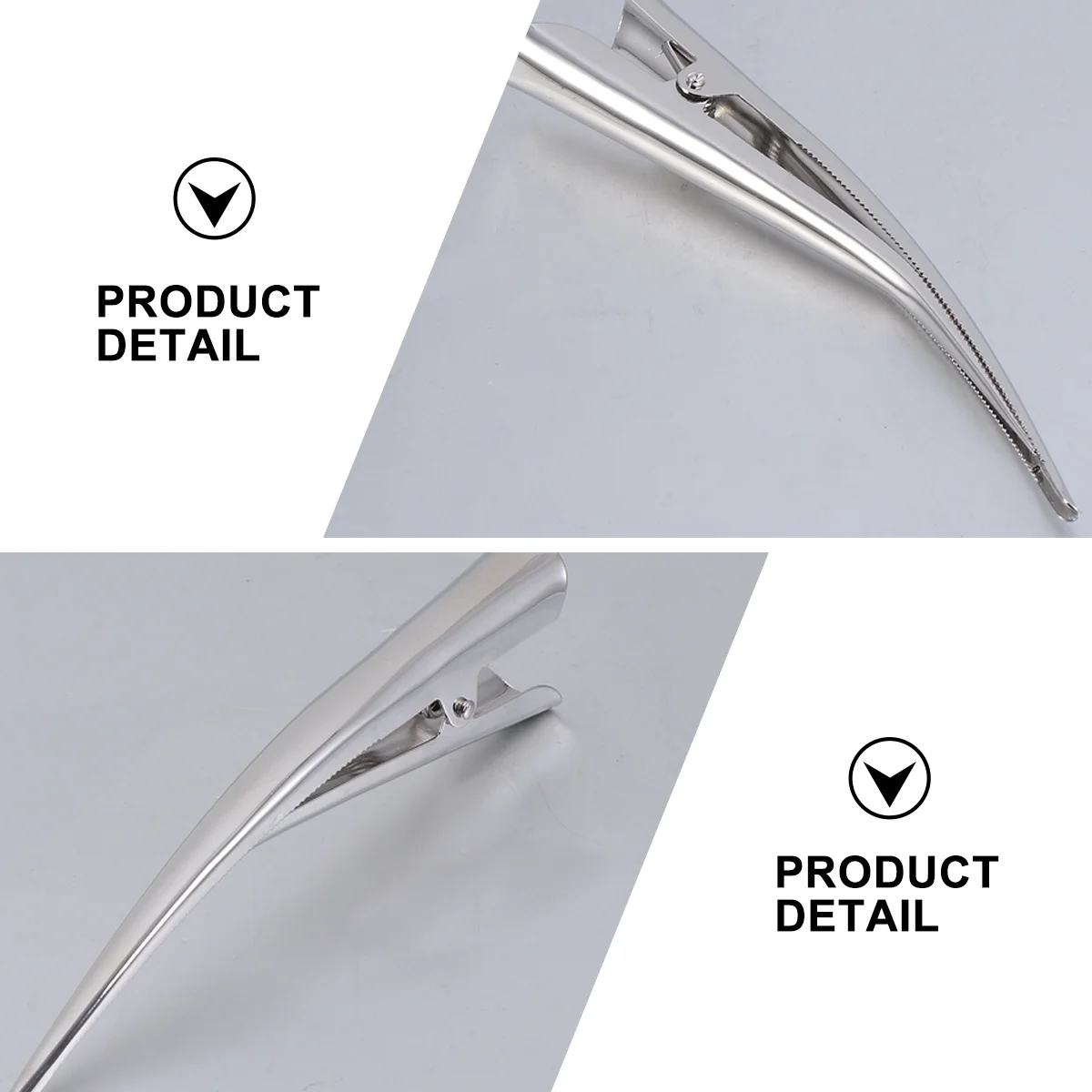 

AOKWAWALIY 12 Pcs Stainless Steel Hair Sectioning Clips Silver Metal Beak Pins for Women Salon Accessory