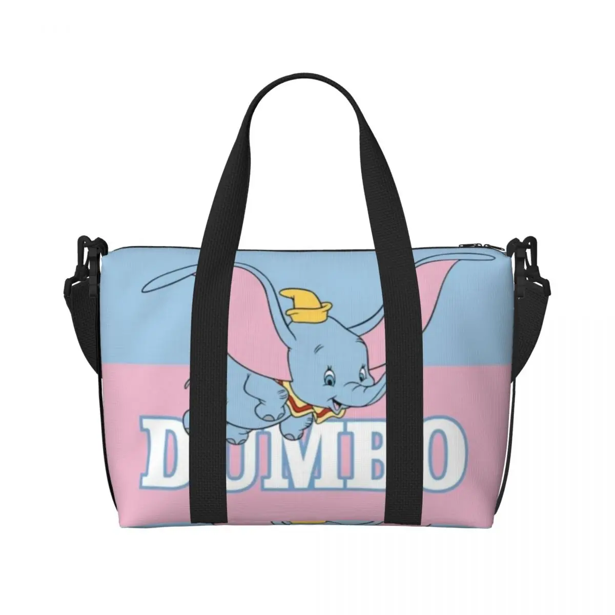 

Custom Dumbo Cartoon Tote Bag Women Big Capacity Cute Elephant Beach Gym Travel Bags