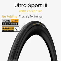 Continental Ultra Sport III Opona rowerowa szosowa 700 x 25C 28C 32C ULTRASport No Folding Bike Bald Tire Bead Tire 180 TPI