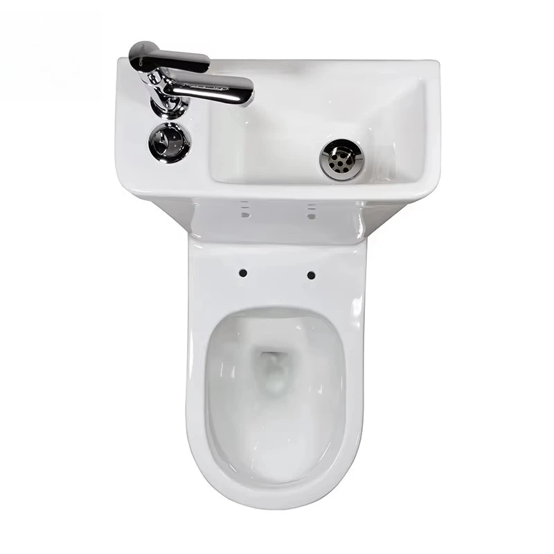 

Sanitary ware One-piece toilet with sink for basin-type touch-free hand water tank Two flushes Combination Luxury Hotel