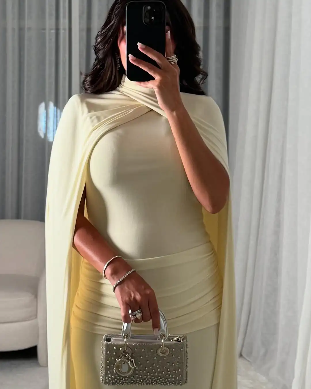 

Customized Elegant Simple Yellow Prom Dresses Chiffon A-linePleats Party Outfit Women Party Evening Dresses Ankle-Length