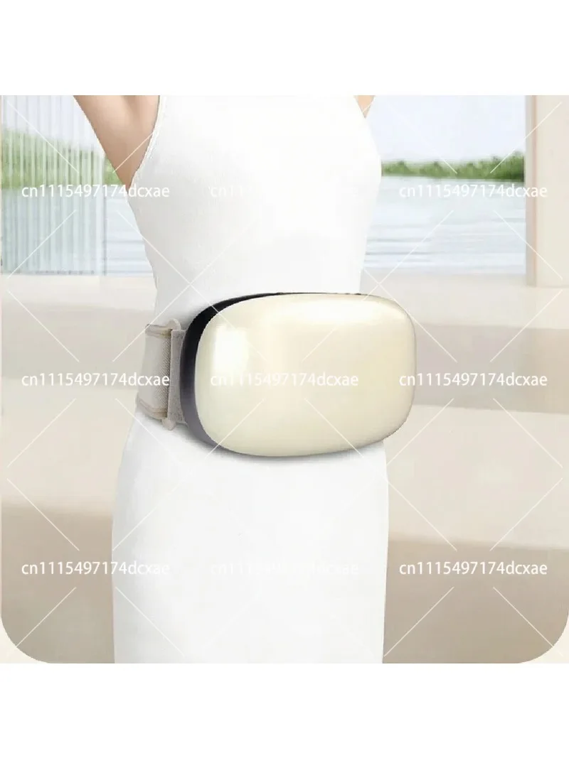 Rechargeable Foldable Abdominal Massager with Heating, Forward Reverse Kneading, Timing, Stomach Care