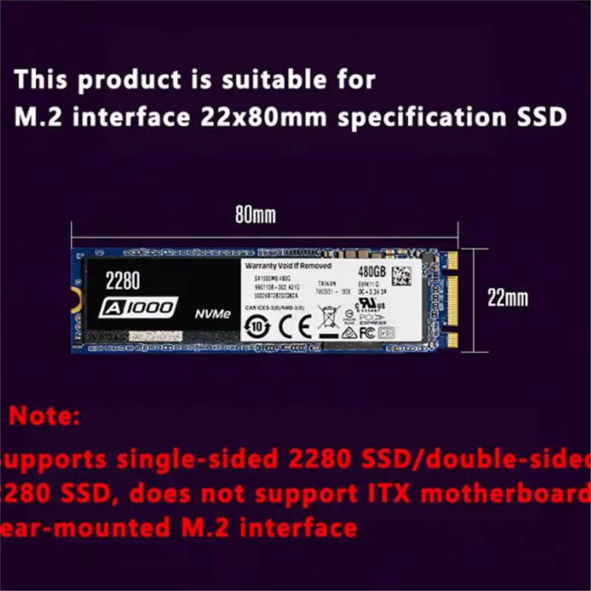 2026 New New ICE Whale M.2 2280 SSD Heat Sink ARGB Sync Lighting Effect M.2 Nvme Solid State Drive Radiator