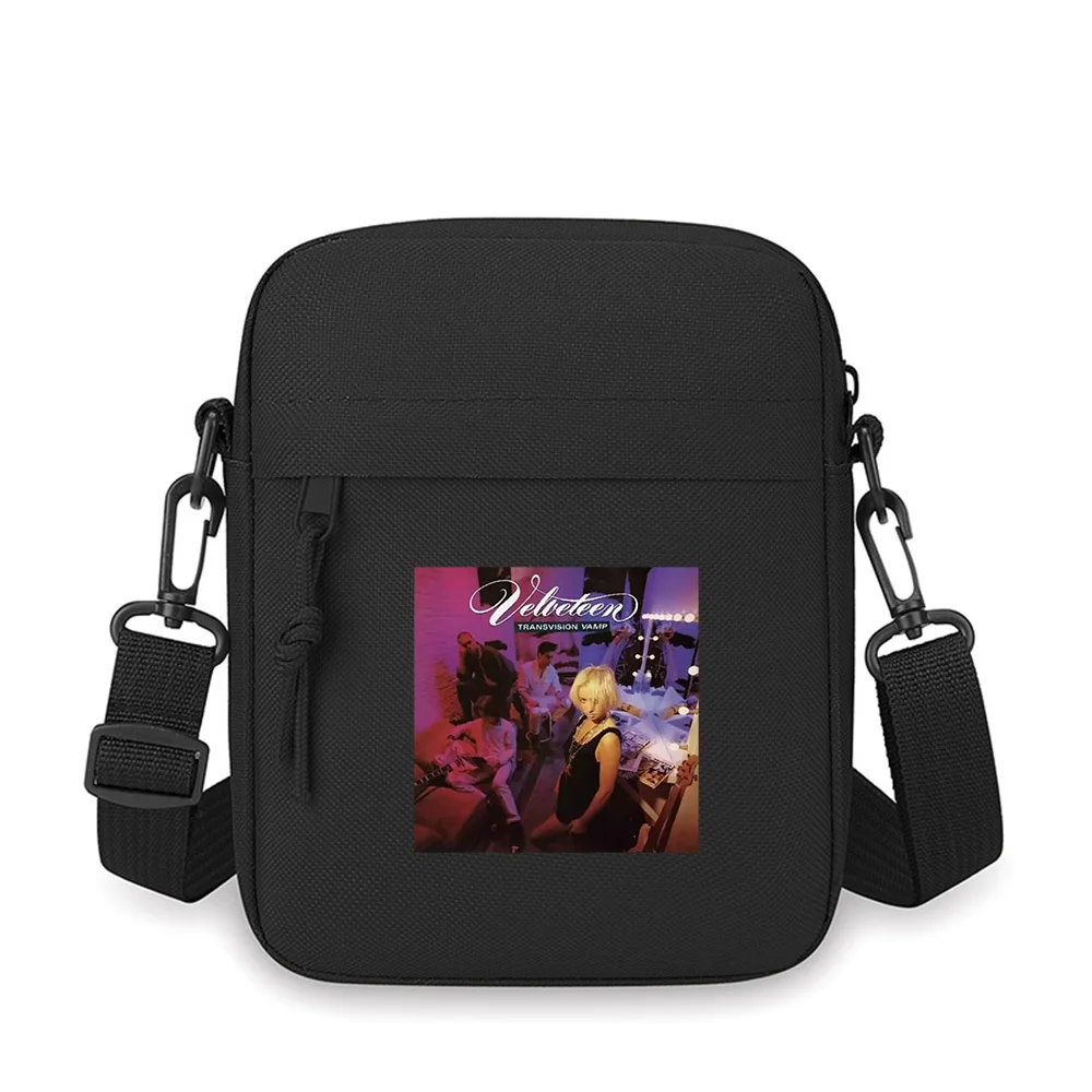 Velveteen,Transvision Vamp album cover,music band portrait Men Crossbody Bag Single Shoulder Women Cartoon Anime Film Printing D