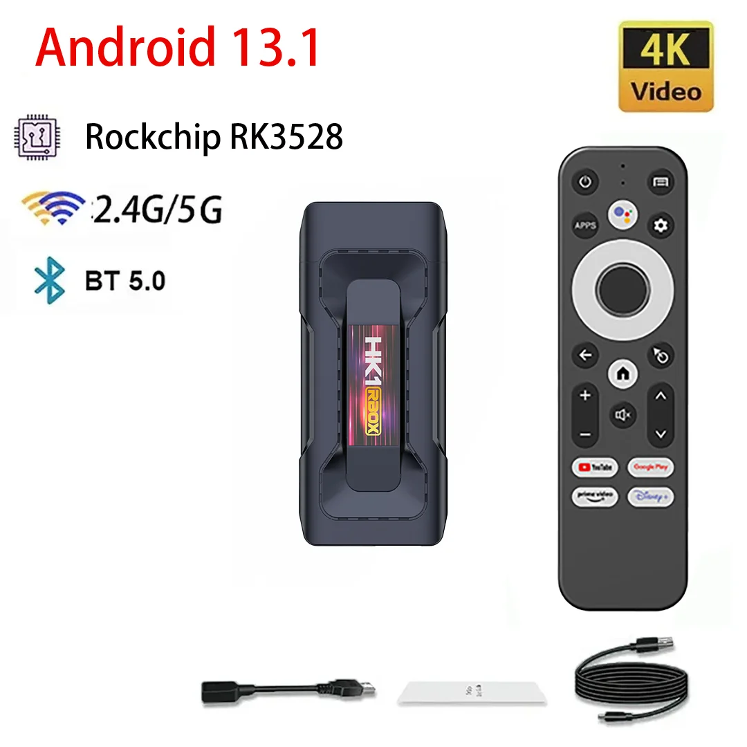 

Smart TV Stick RK3528 Quad-Core Support HD 4K video 2.4/5.8G Media Player TV Box Android 13.1 2G+16G 4G+32G