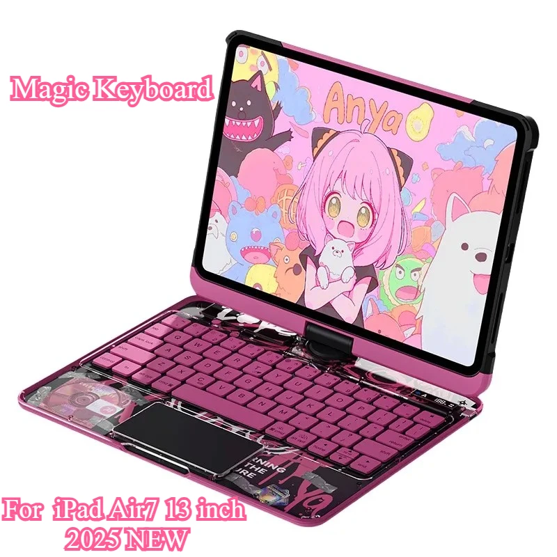 Pop 2025 Science Fiction Magic Keyboard Case For New IPad A16 11th 11 Air7 11 13 Inch M3 M2 Original Multifunctional Keyboard C