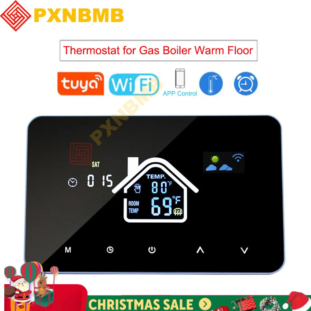 

Tuya Smart Home Thermostat Water Electric Warm Floor Heating Gas Boiler WiFi Temperature Remote Controller with Google Alexa 16A