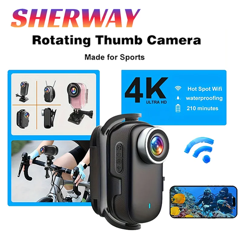 mini-action-camera-4k-per-sport-all'aperto-videocamera-tascabile-wifi-videocamera-portatile-per-casco-e-moto-per-vlog-ciclismo-body-cam
