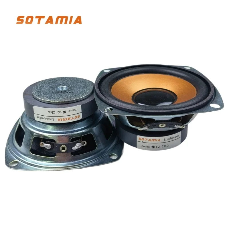 SOTAMIA 2 Peças Alto-falante de Áudio de 3 Polegadas 4 Ohm 10W Médio-Grave DIY Bluetooth Subwoofer Hifi Música Home Theater
