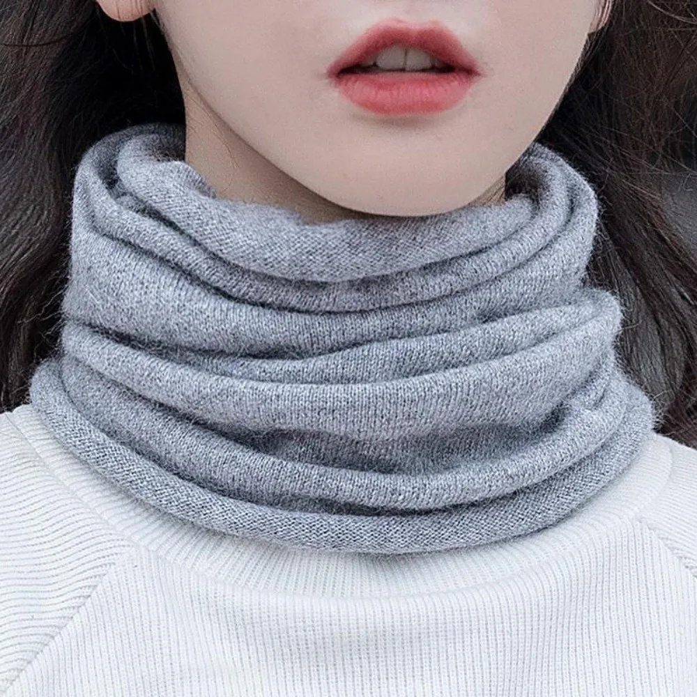 

Soft Windproof Winter Neck Gaiter Cold-proof Solid Color Tube Scarf Neck Protection Cycling Neck Cover Men And Women