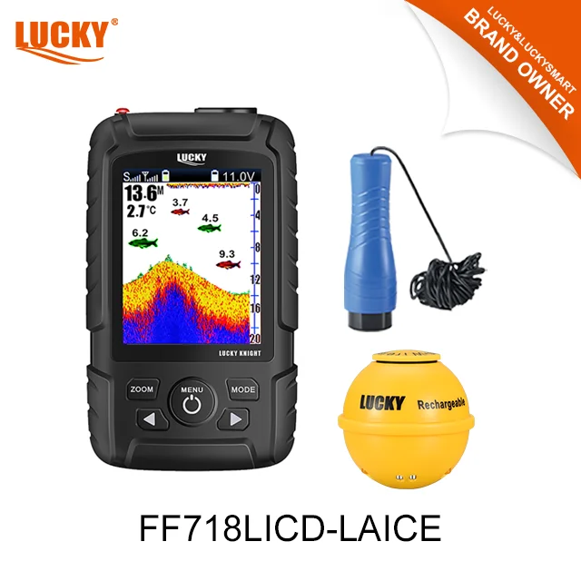 Lucky Fishfinder FF718LICD-LAIce 2,8 inch lithium-ionbatterij Gekleurd dot-matrixdisplay LA Draadloze sensor IJsvissensor