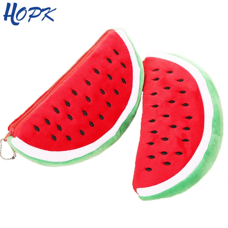 Red Green Big Watermelon Cute Pencil Case Kawaii Fruit Pencil Bag School Case For Boy Girl Kids Gift School Stationery Suppli