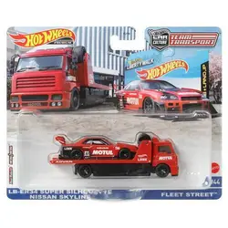 Hot Wheels Team Transport Cars LB-ER34 SUPER SILHOUETTE NISSAN SKYLINE & FLEET STREET   Collection Die-cast Model Vehicles FLF56