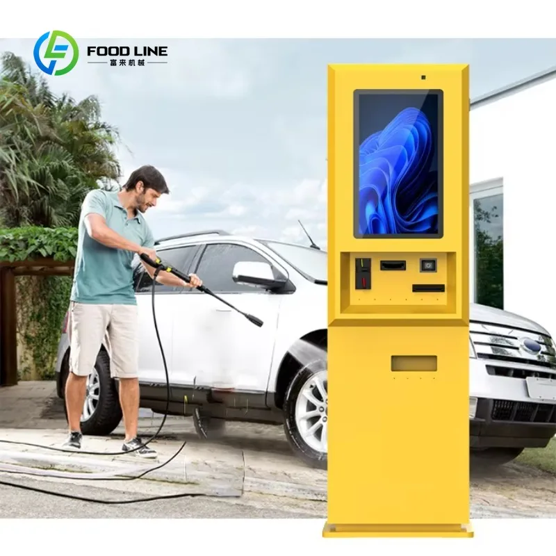 Customized 24 Hours Self Service Coin Card Operated Outdoor Self Service Parking Car Washing Cash Bill Paymeht Kiosk Terminal