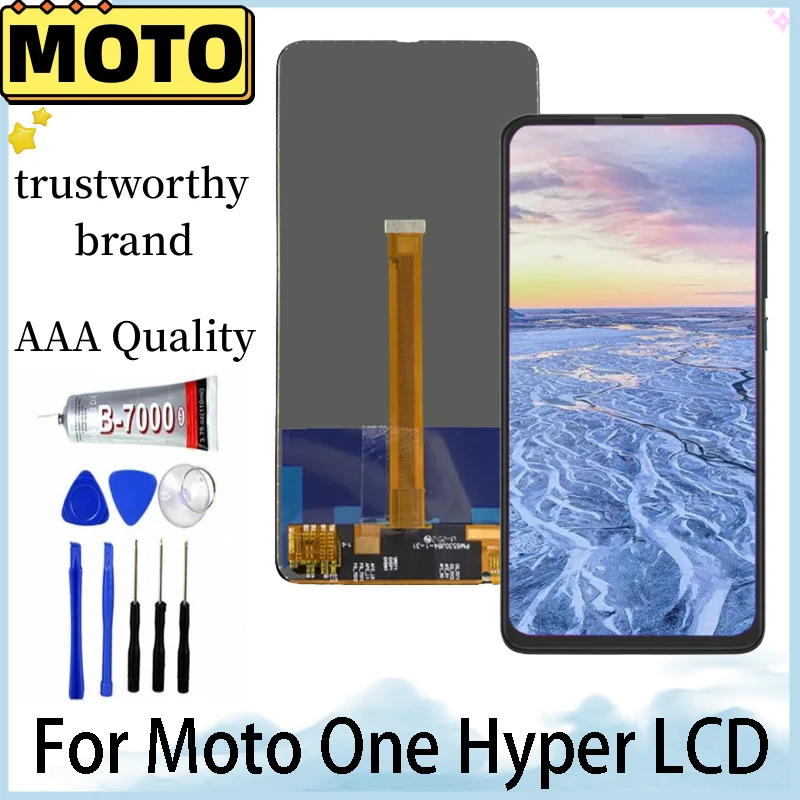 6.5 inches 100% Tested For MOTO OneHyper XT2027 LCD Display Touch Screen Digitizer Assembly Parts For Moto One Hyper LCD Screen