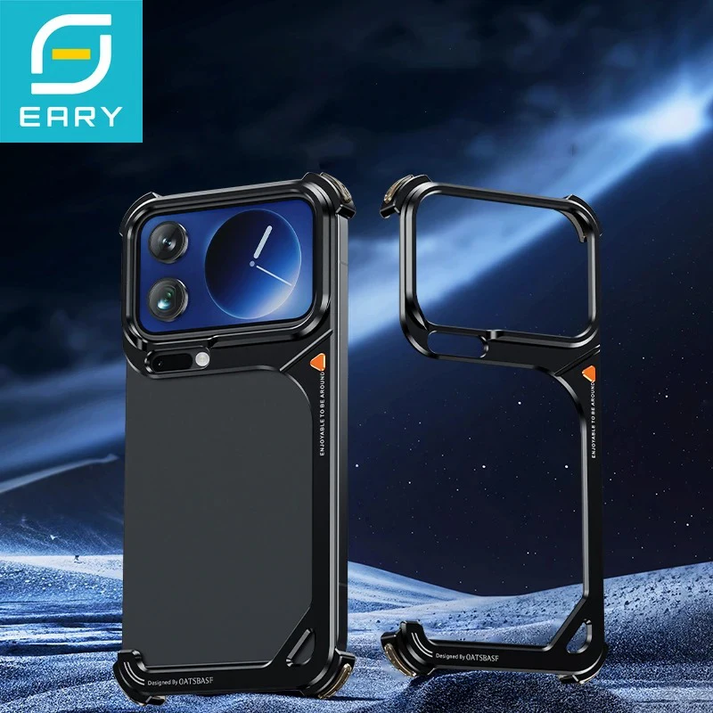 

Eary 9-Shaped for Xiaomi 17 Pro Max 17 Pro Phone Case Metal Frameless Bumper Cover Shockproof Drop Protection Minimalist Shells