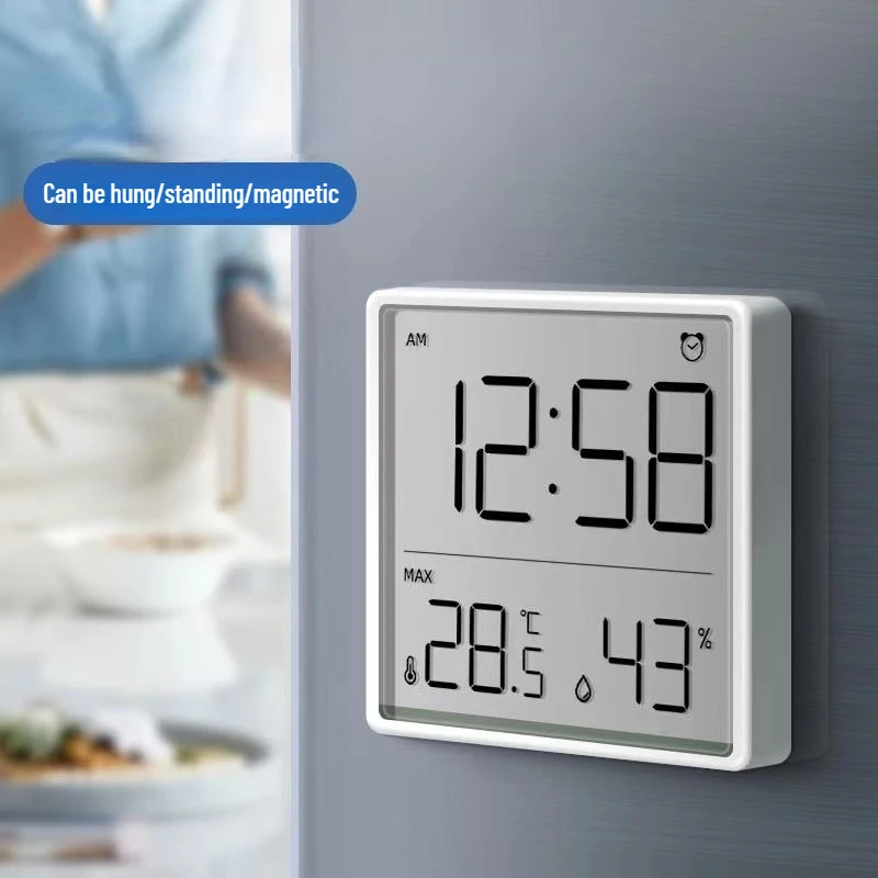 Xiaomi-termômetro Multifuncional e Higrômetro Monitor Eletrônico Automático de Temperatura e Umidade Relógio Doméstico
