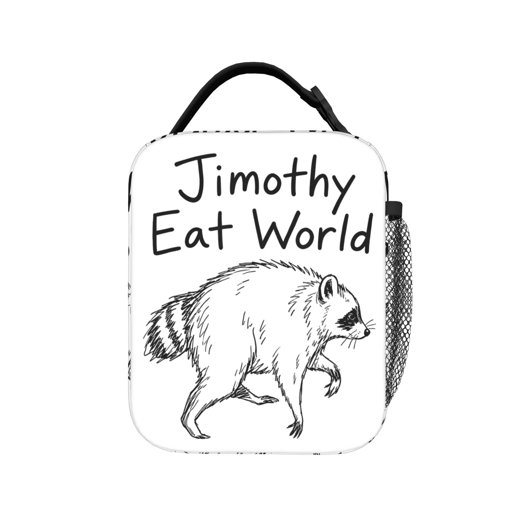 Jimothy Eat World Funny Viral Raccoon Seattle Trash Panda Insulated Lunch Bag Lunch Container  Large Lunch Box Tote Bento Pouch
