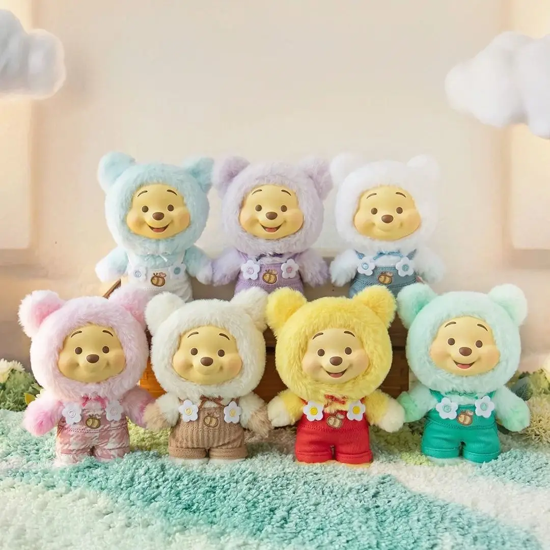 

Disney Kubuś Puchatek Candy Series, слепая коробка, брелок, милая кукла-медведь Pupu, плюшевая виниловая подвеска для лица, модный детский подарок
