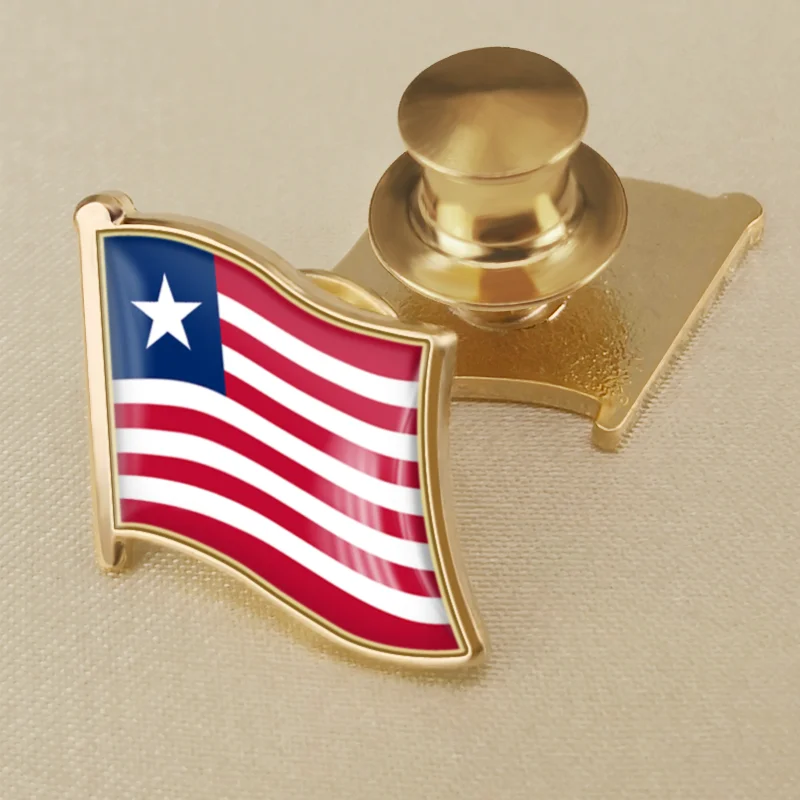 Liberia National Flag Lapel Pins Country Badges