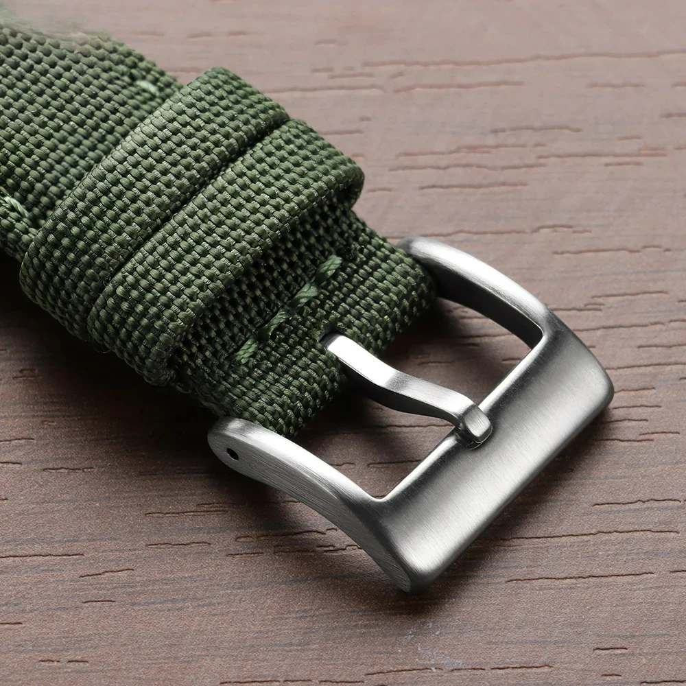 Ремешок для часов из натуральной парусной ткани премиум-класса, 20 мм, 22 мм, двусторонние тканевые ремни, водонепроницаемый нейлоновый быстросъемный браслет, спортивный ремень на запястье
