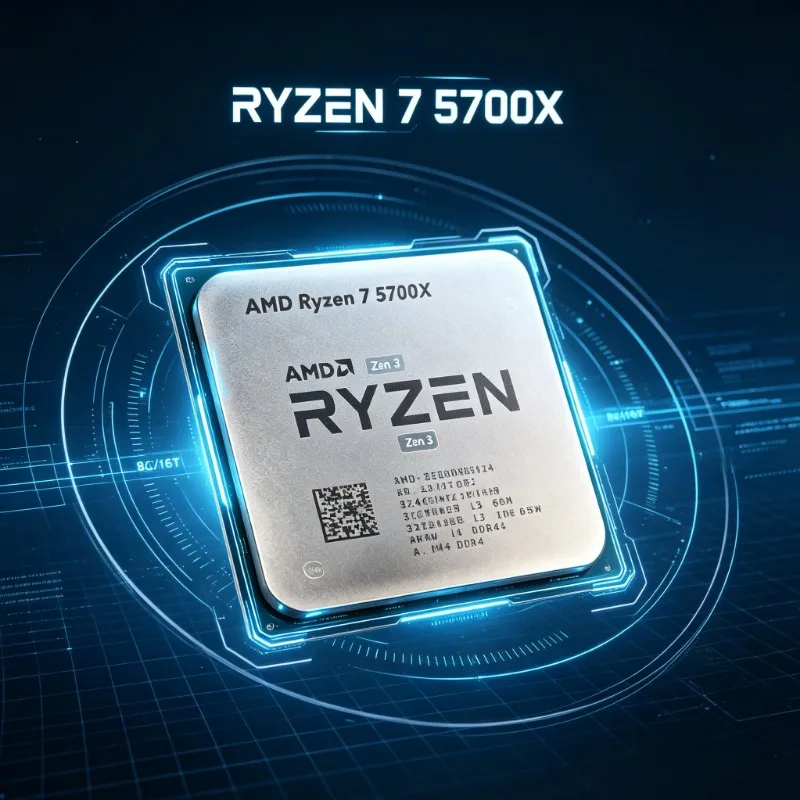 AMD Ryzen 7 5700X Processor Socket AM4 8‑Core 16‑Thread 7NM 3.4GHz 65W DDR4 32MB L3 Without Fan