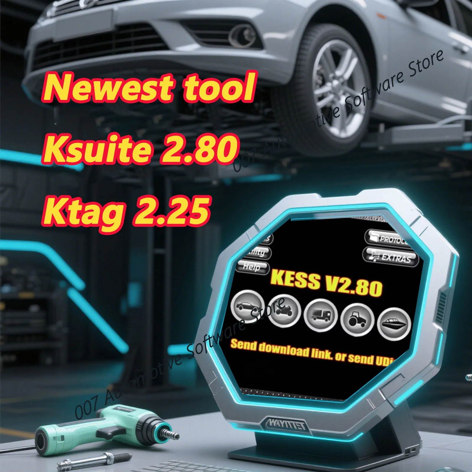 2025 Newest Ksuite 2.80 Software for Kess V5.017 ECU Programmer Ktag 2.25 Chip Tuning Tool - ECU Programming And Tuning Solution