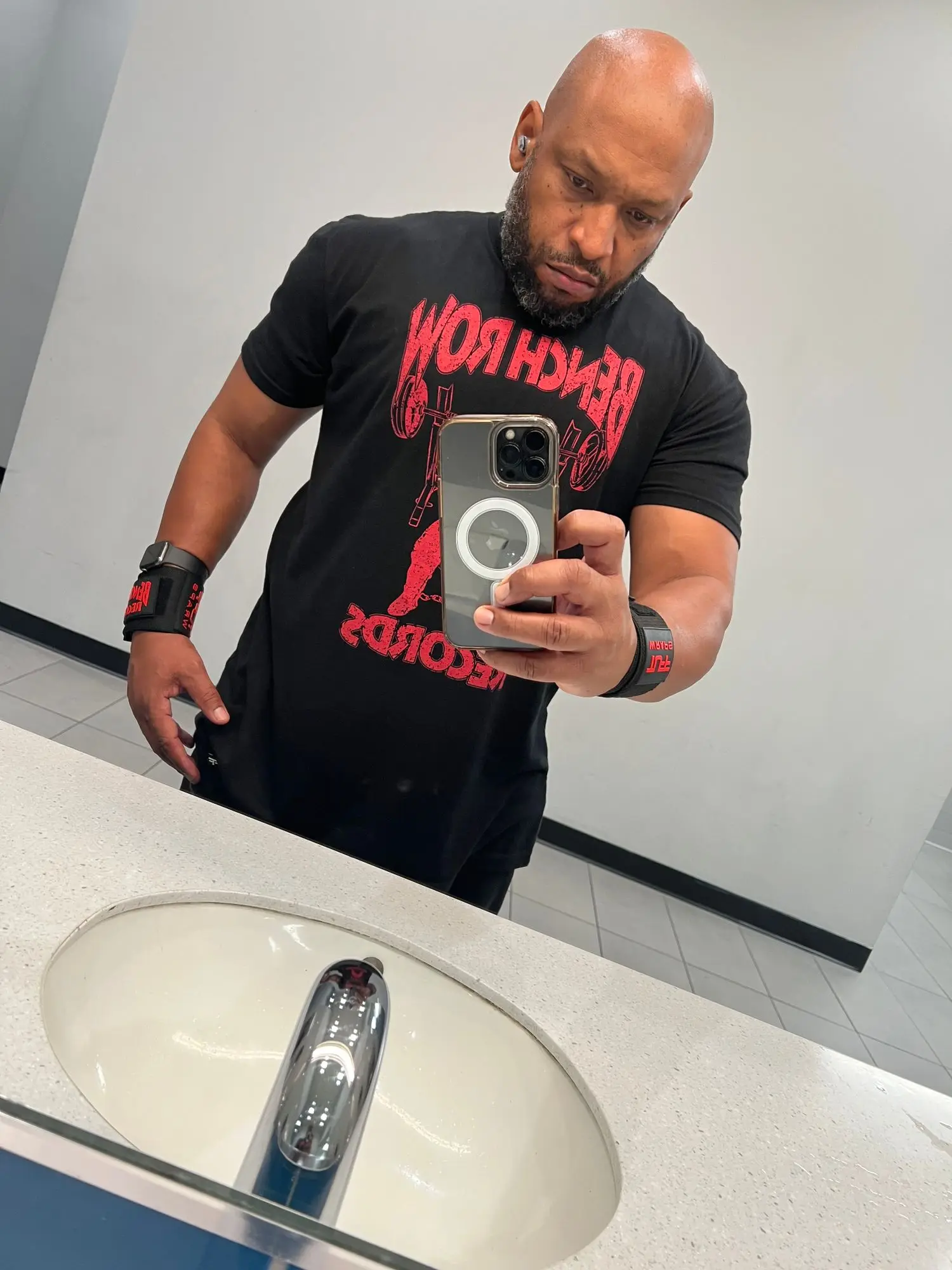 Bench Row Records Tee Tee GYM Daily Fitness Can Wear Cotton T-shirt To Absorb Sweat and Breathe