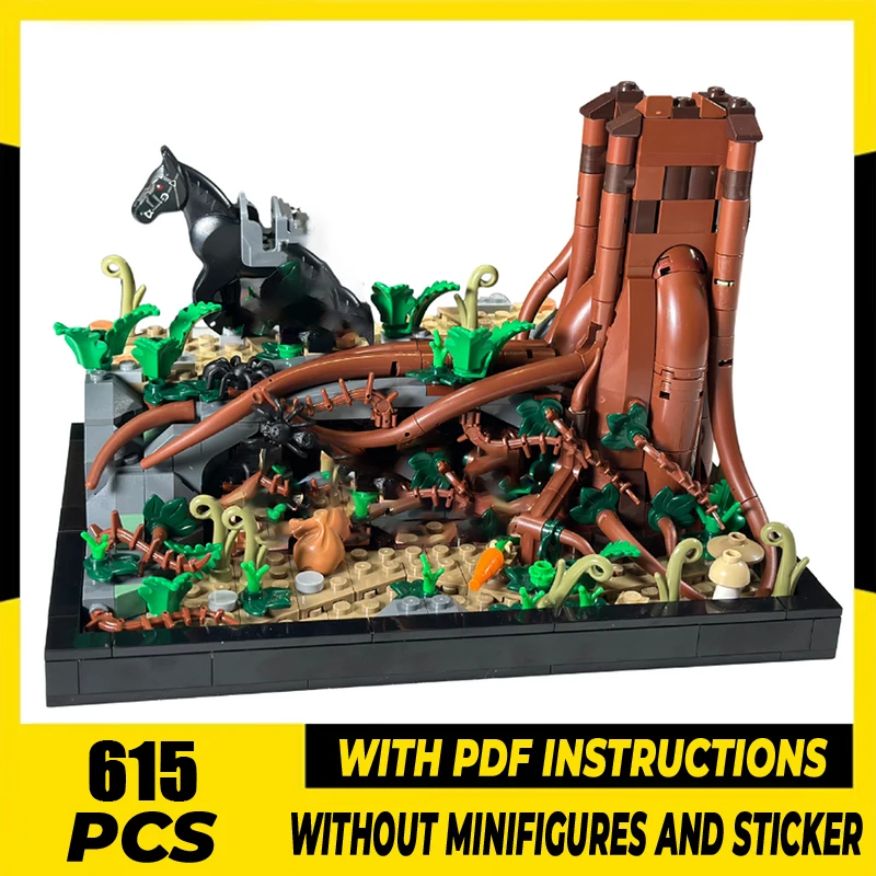 

Волшебные кольца, фильм Moc, строительные блоки, модульная скрывающая сцена, кирпичи, модель, сделай сам, сборка, строительная игрушка, праздничные подарки на день рождения
